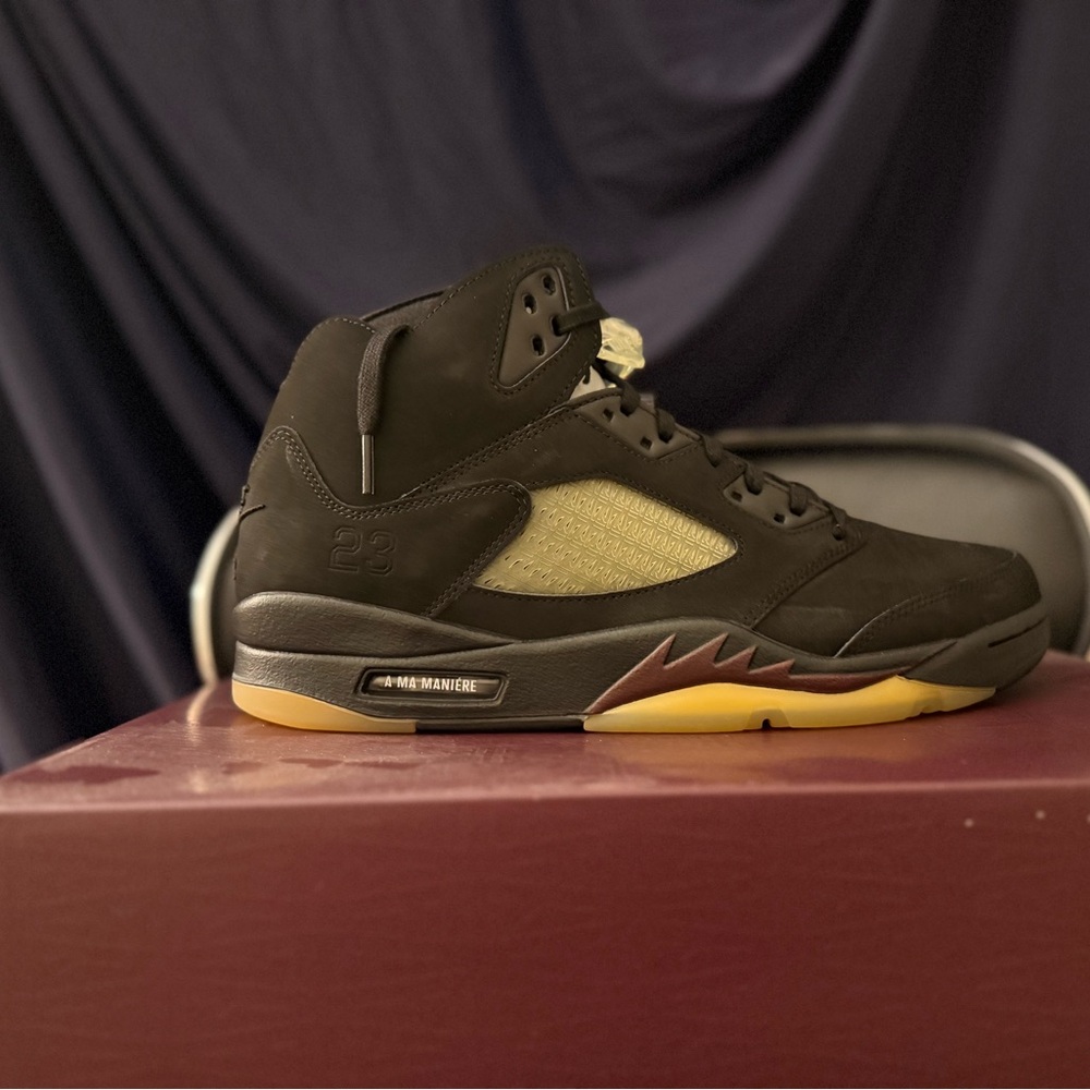 Jordan Black and Gold Sneakers